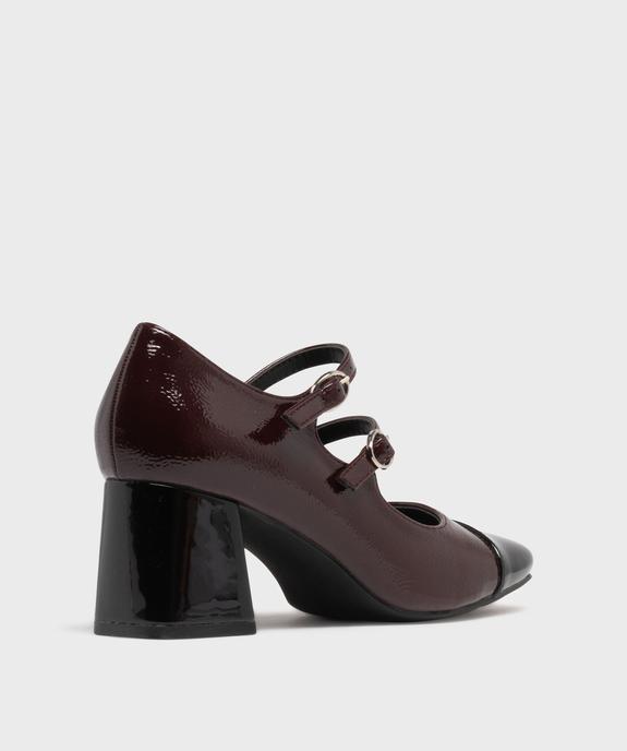 Escarpins à bout carré et talon haut vernis femme vue4 - FOLLOW ME - GEMO