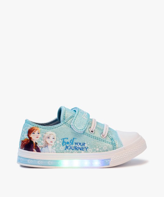 Tennis fille en toile à semelle lumineuse – Reine des Neiges vue1 - REINE DES NEIGE - GEMO