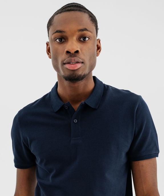 Polo manches courtes en coton homme vue2 - GEMO 4G HOMME - GEMO