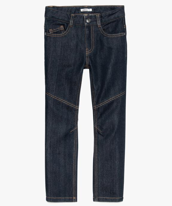Jean garçon regular ultra résistant à taille élastiquée et coutures aux genoux vue2 - GEMO (ENFANT) - GEMO