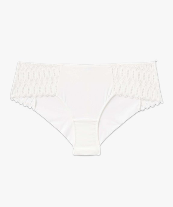 Shorty femme en microfibre et dentelle sur les hanches vue4 - GEMO(HOMWR FEM) - GEMO