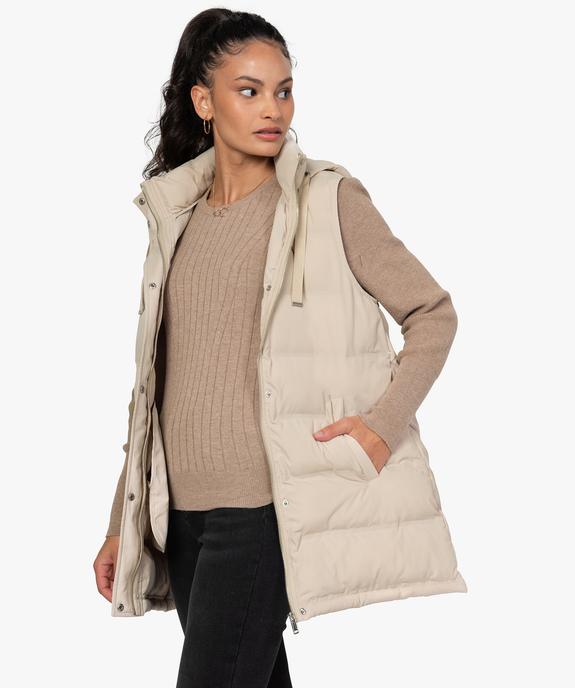 Doudoune femme sans manches longue vue1 - GEMO(FEMME PAP) - GEMO