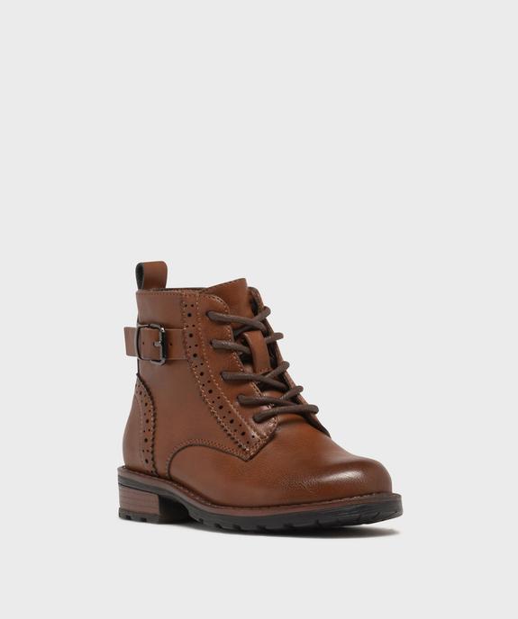 Bottines à lacets et zip fille vue2 - LOVELY WINGS GEMO FOR GOOD - GEMO