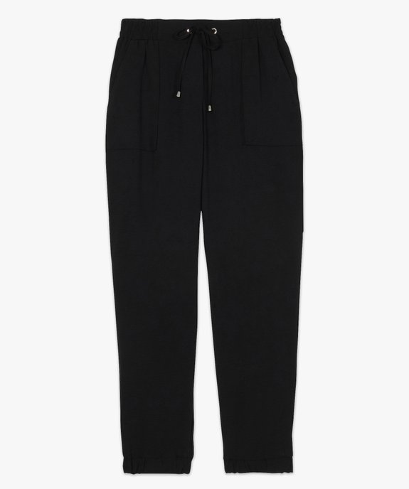 Pantalon femme fluide coupe ample resserrée dans le bas vue4 - GEMO(FEMME PAP) - GEMO