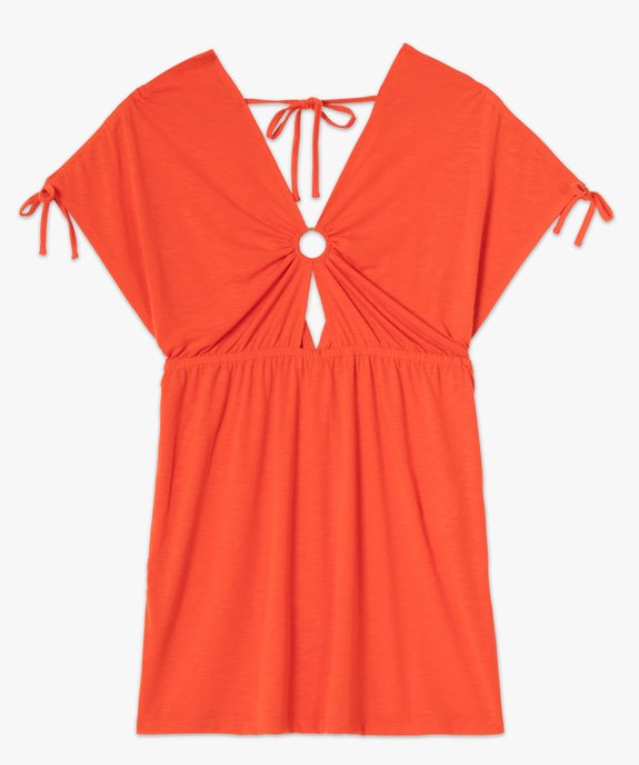 Robe de plage femme à double décolleté en V vue4 - GEMO (PLAGE) - GEMO