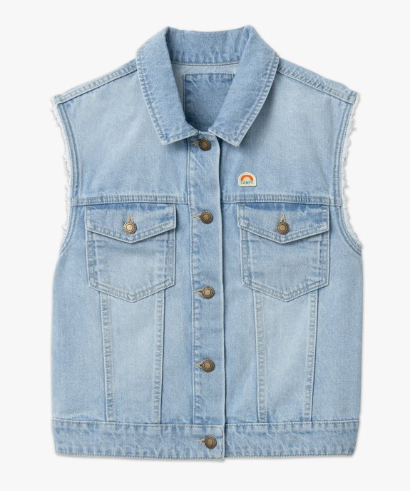 Veste femme sans manches en jean - Camps United  vue4 - CAMPS UNITED - GEMO