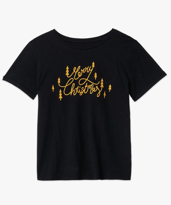 Tee-shirt femme à manches courtes spécial Noël vue4 - GEMO(FEMME PAP) - GEMO