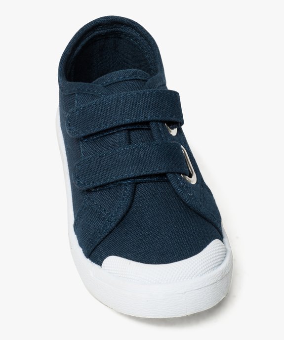 Baskets garçon en toile unie à scratchs et bout renforcé vue5 - GEMO (ENFANT) - GEMO