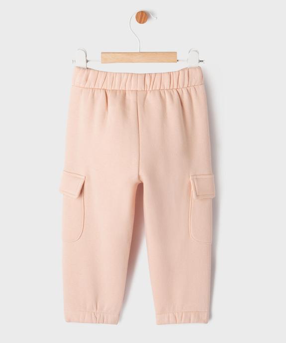 Pantalon de jogging avec poches à rabat bébé fille vue3 - GEMO 4G BEBE - GEMO