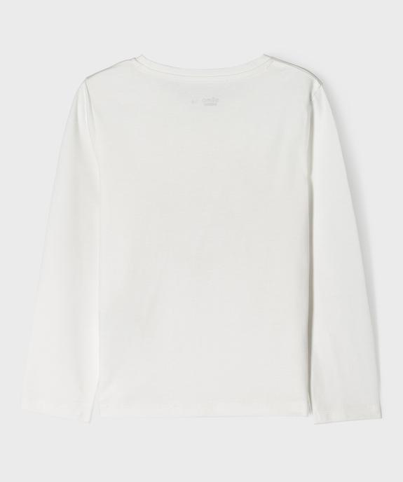 Tee-shirt manches longues avec motif devant fille vue3 - GEMO 4G FILLE - GEMO