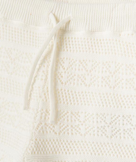 Short en maille ajourée avec ceinture élastique fille vue2 - GEMO (ENFANT) - GEMO
