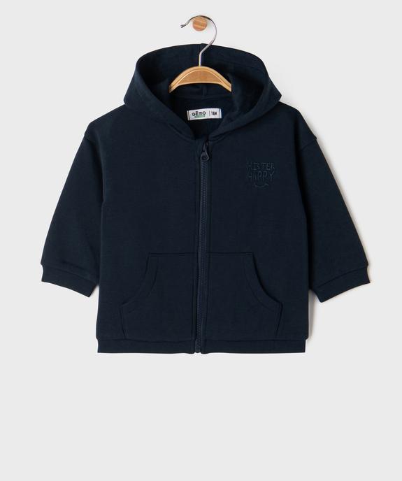 Sweat zippé à capuche bébé garçon vue5 - GEMO 4G BEBE - GEMO