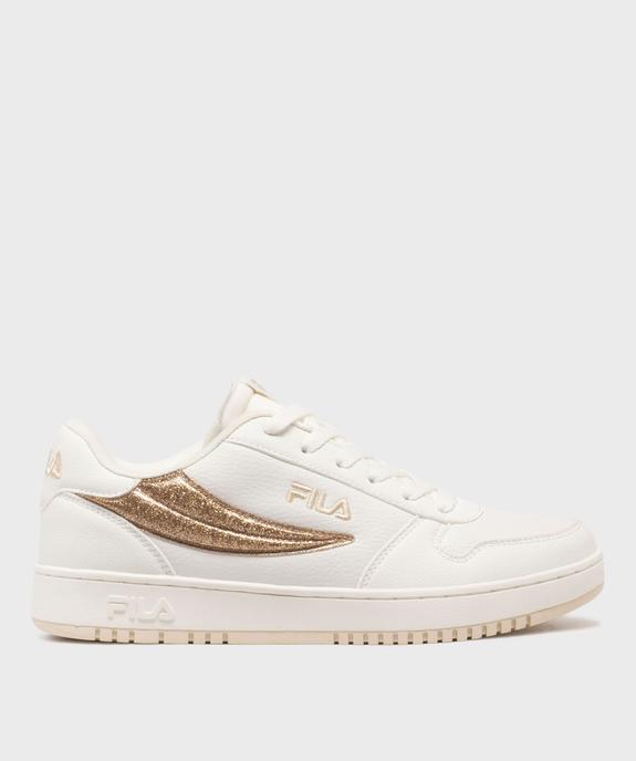 Baskets basses à lacets avec empiècements pailletés femme - Fila vue1 - FILA - GEMO