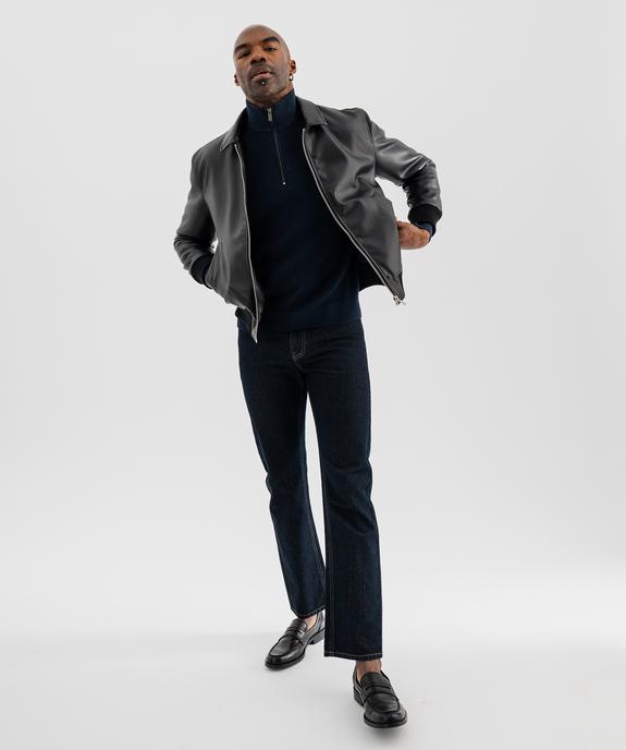 Pull en coton à col camionneur homme vue4 - GEMO (HOMME) - GEMO