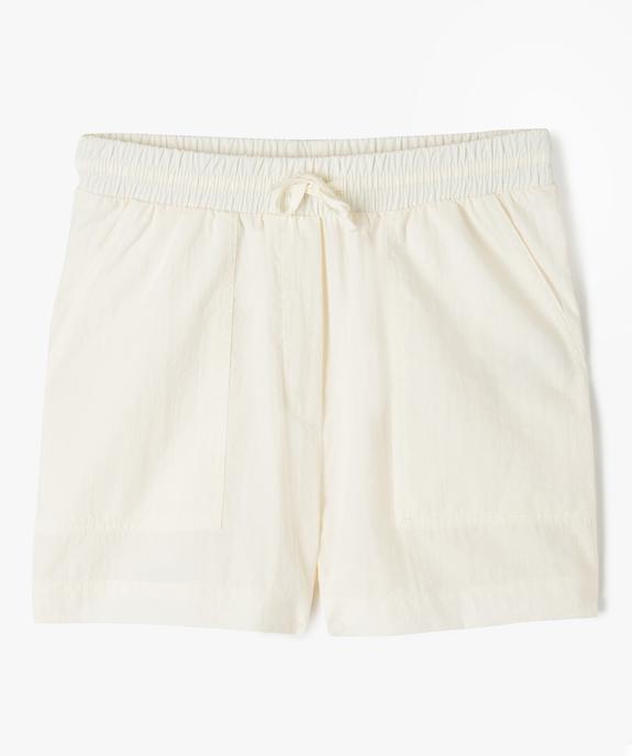Short en toile de parachute avec taille élastique ajustable fille vue1 - GEMO (JUNIOR) - GEMO