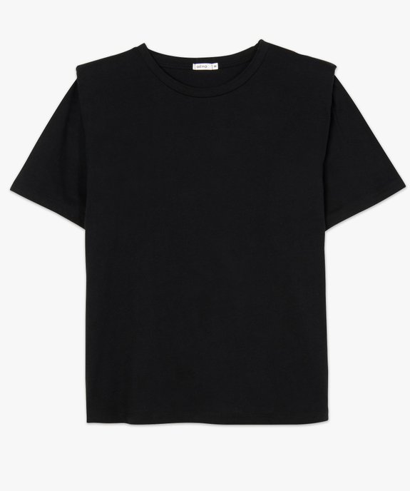 Tee-shirt femme à manches courtes et épaulettes vue4 - GEMO(FEMME PAP) - GEMO