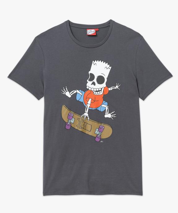 Tee-shirt manches courtes en coton imprimé homme - Les Simpsons vue4 - SIMPSONS - GEMO