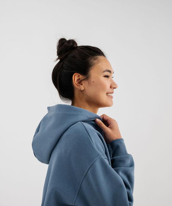 Sweat à capuche en molleton uni femme vue1 - GEMO 4G FEMME - GEMO