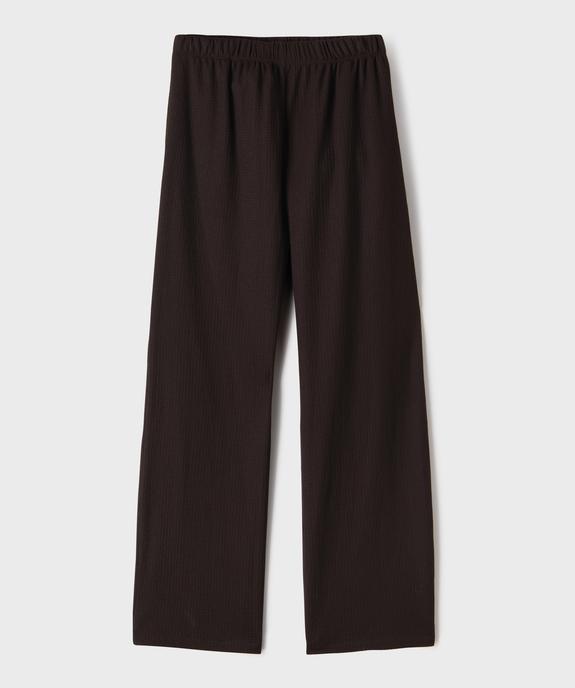 Pantalon fluide en maille gaufrée fille vue1 - GEMO (JUNIOR) - GEMO