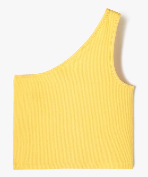 Débardeur asymétrique en maille côtelée fille vue3 - GEMO 4G FILLE - GEMO