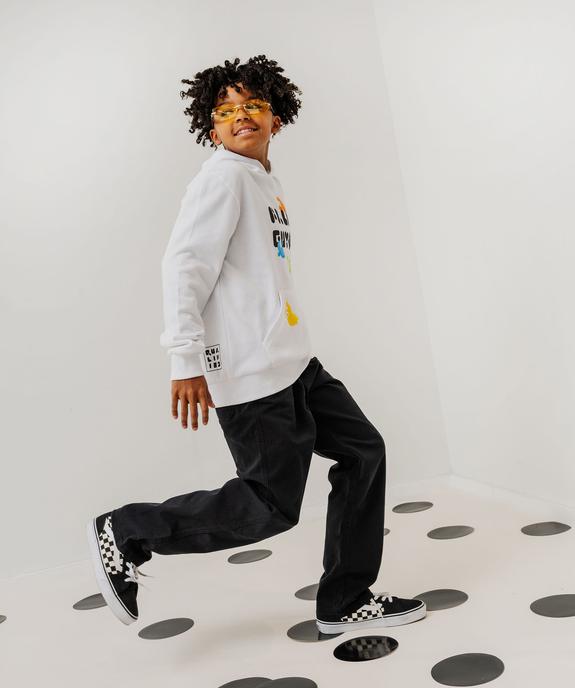 Pantalon en coton stretch avec taille élastique garçon vue1 - GEMO (JUNIOR) - GEMO