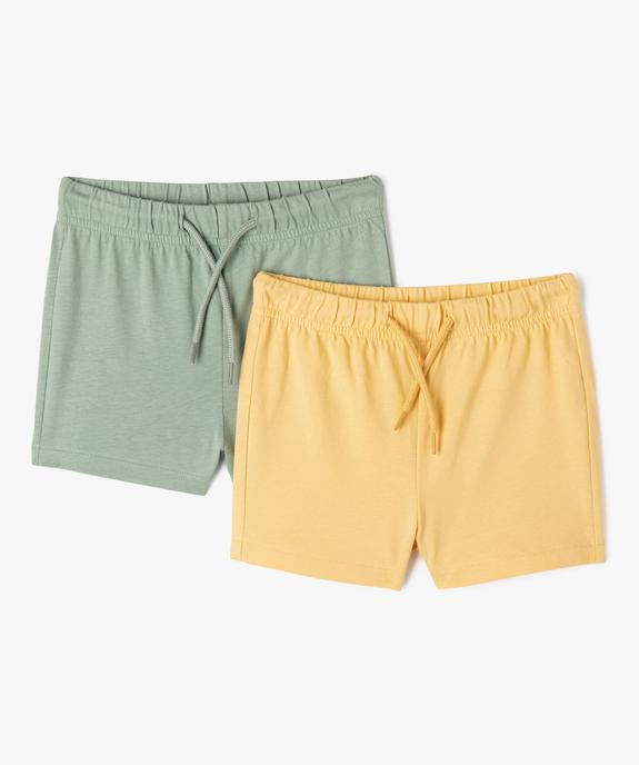 Short en jersey à taille élastiquée bébé garçon (lot de 2) vue1 - GEMO(BEBE DEBT) - GEMO