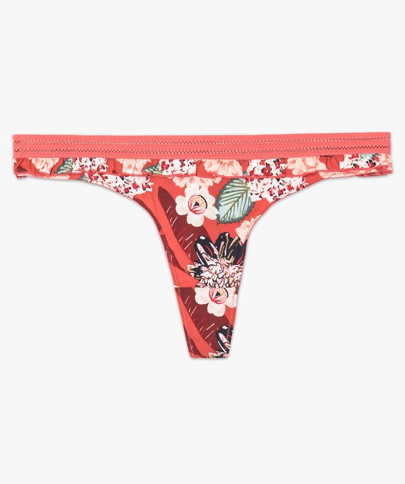 String en microfibre motif fleuri vue4 - GEMO(HOMWR FEM) - GEMO