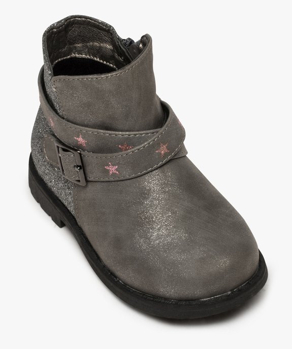 Boots bébé fille avec paillettes et bride à boucle vue5 - GEMO(BEBE DEBT) - GEMO