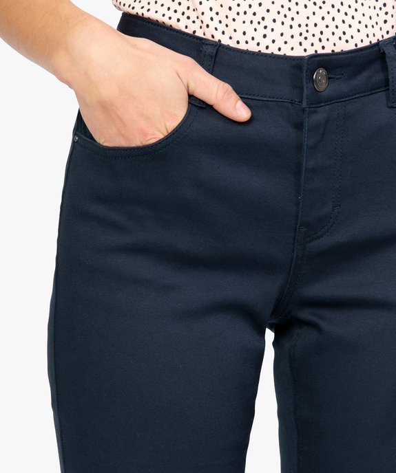 Pantalon femme coupe slim en toile extensible vue2 - GEMO(FEMME PAP) - GEMO