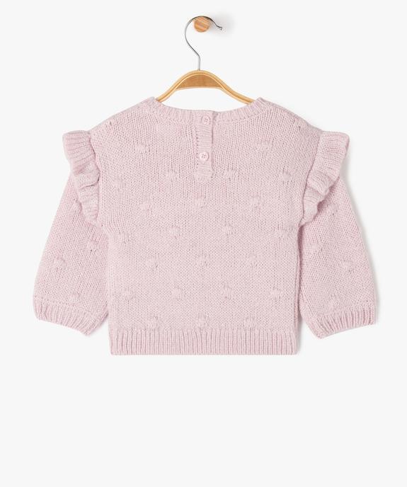 Pull scintillant avec volants sur les épaules bébé fille vue3 - GEMO(BEBE DEBT) - GEMO