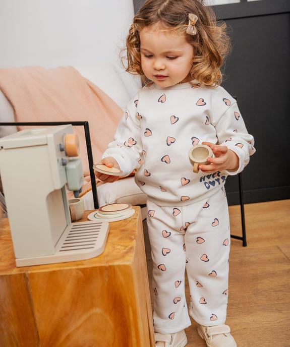 Sweat molletonné avec motifs bébé fille vue6 - GEMO 4G BEBE - GEMO