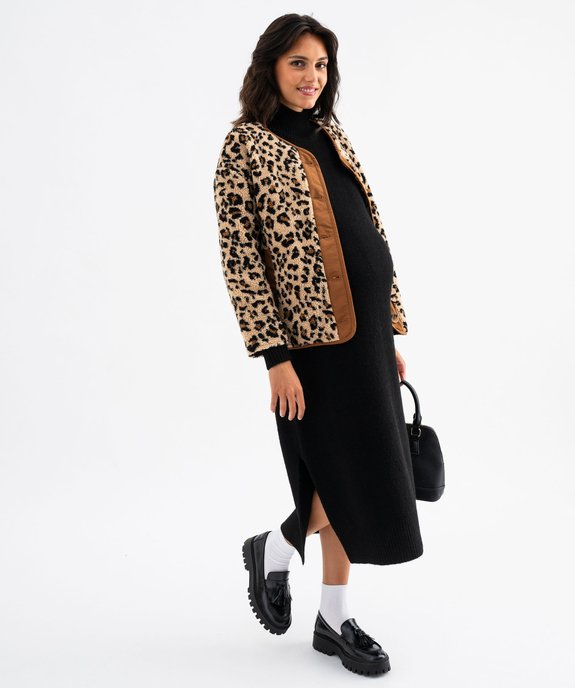 Robe pull de grossesse avec col montant vue4 - GEMO (MATER) - GEMO