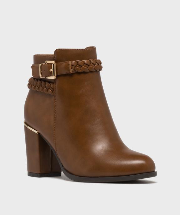 Bottines à talon avec bride tressée à la cheville femme - Valentina Baldano - VALENTINA BALDANO GEMO FORGOOD Bottines à talon avec bride tressée à la cheville femme - Valentina Baldano vue2 - VALENTINA BALDANO GEMO FORGOOD - GEMO