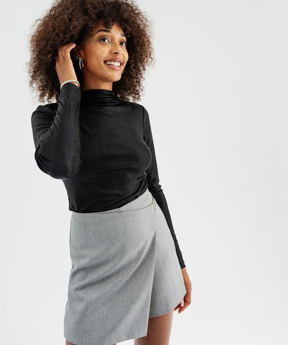 Tee-shirt manches longues en maille scintillante femme vue5 - GEMO(FEMME PAP) - GEMO