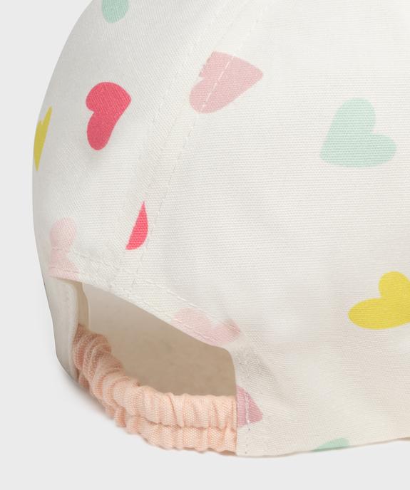 Casquette à motifs coeurs multicolores bébé fille vue2 - GEMO 4G BEBE - GEMO