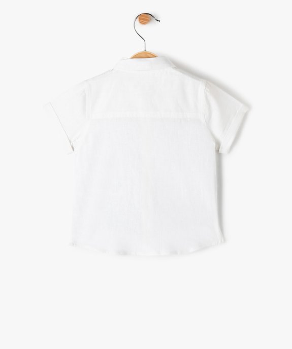 Chemise bébé garçon 2 en 1 spéciale cérémonie manches courtes vue3 - GEMO(BEBE DEBT) - GEMO