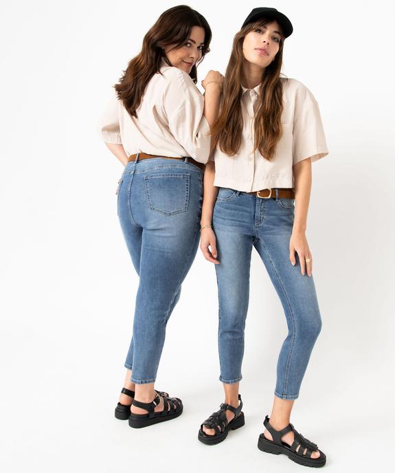 Jean slim 7/8e avec ceinture femme grande taille vue4 - GEMO (G TAILLE) - GEMO