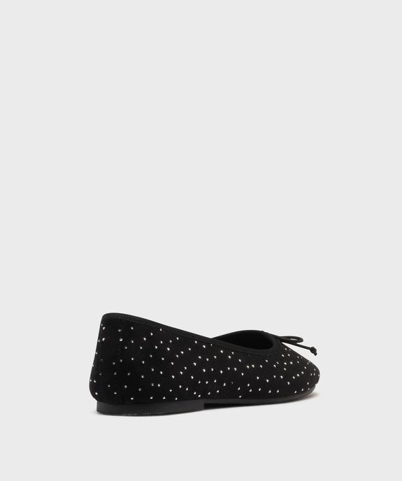 Ballerines en suédine avec strass femme - Follow Me vue4 - FOLLOW ME - GEMO