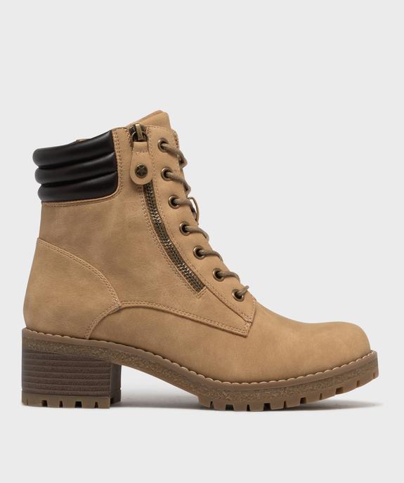 Boots casual à talon et semelle crantée femme - VALENTINA BALDA Boots casual à talon et semelle crantée femme vue2 - VALENTINA BALDA - GEMO