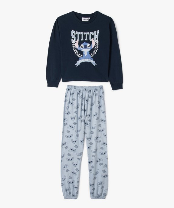 Pyjama 2 pièces en jersey de coton avec motif Stitch fille - Disney vue1 - LILO & STITCH - GEMO