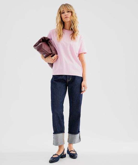 Jean cropped straight taille normale femme vue4 - GEMO 4G FEMME - GEMO