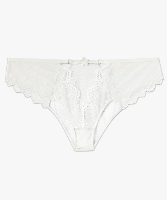 Shorty femme grande taille en dentelle avec ceinture fantaisie vue4 - GEMO(HOMWR FEM) - GEMO
