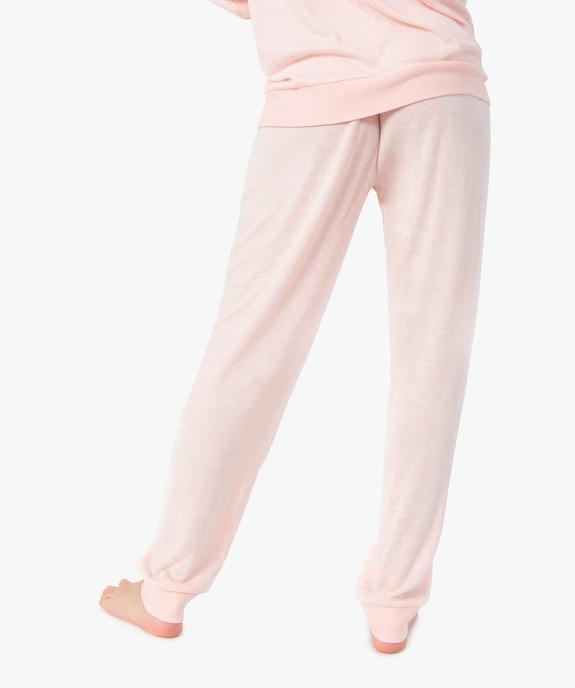 Pantalon de pyjama en maille fine femme vue3 - GEMO 4G FEMME - GEMO
