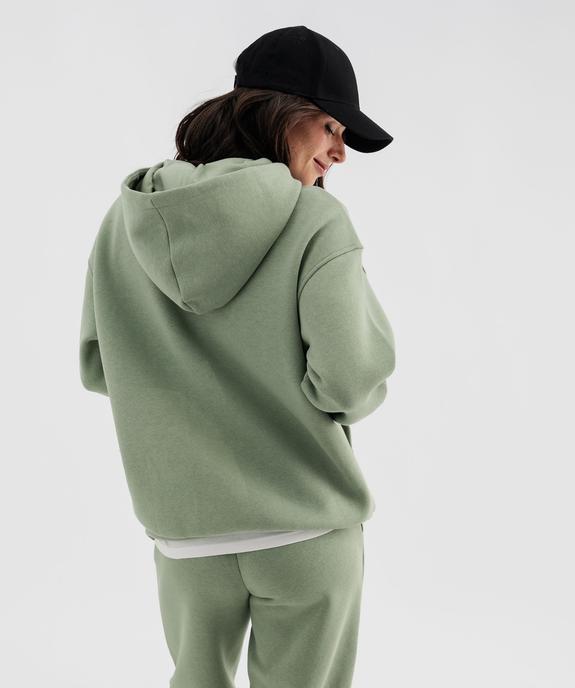 Sweat à capuche en molleton uni femme vue3 - GEMO 4G FEMME - GEMO