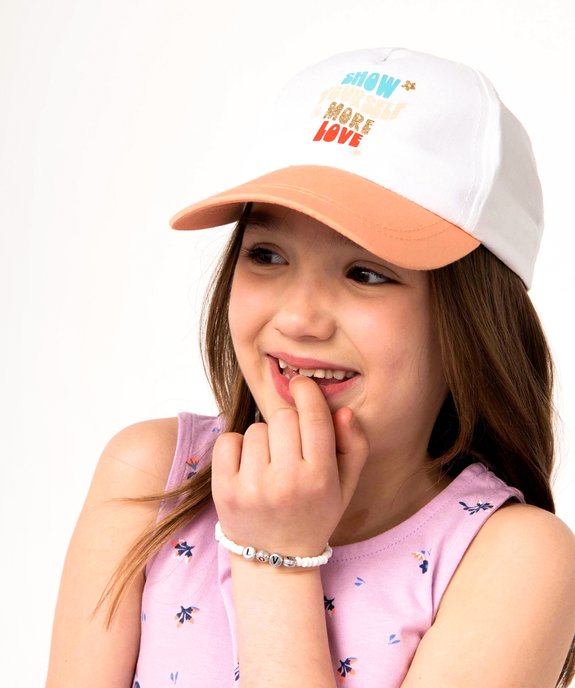 Casquette fille avec inscription pailletée et noeud sur l’arrière vue1 - GEMO (ENFANT) - GEMO