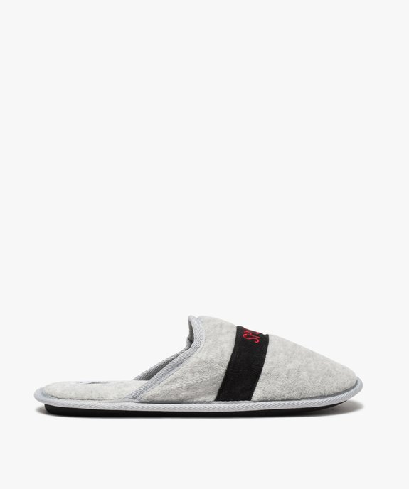 Chaussons homme mules « Sportif du dimanche » – Gemo x Les Vilains Garçons vue2 - VILAINES FILLES - GEMO