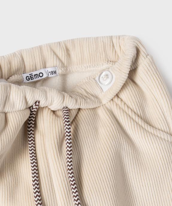 Pantalon en velours côtelé avec doublure polaire bébé vue2 - GEMO(BEBE DEBT) - GEMO