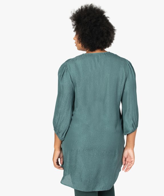 Tunique femme fluide longue et boutonnée vue3 - GEMO (G TAILLE) - GEMO