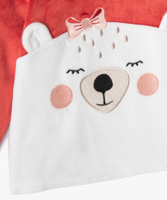 Pyjama en velours 2 pièces spécial Noël bébé fille vue2 - GEMO(BB COUCHE) - GEMO
