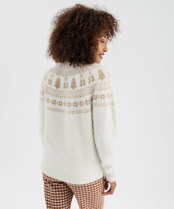 Pull jacquard pailleté et duveteux spécial Noël - GEMO(FEMME PAP) Pull jacquard pailleté et duveteux spécial Noël vue6 - GEMO(FEMME PAP) - GEMO